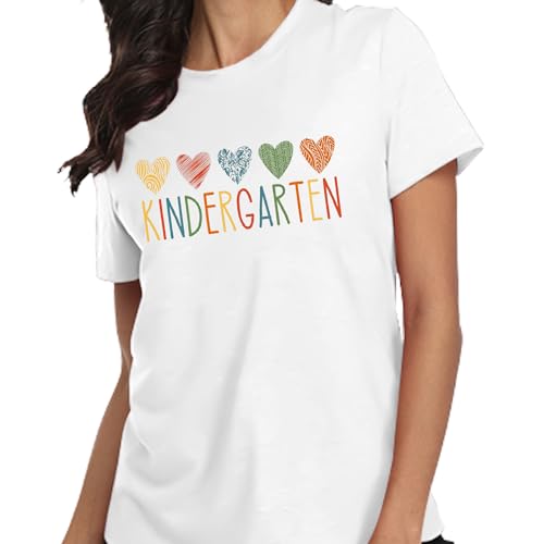 Kindergarten Shirt for Women Preschool Heart Tshirt Kindergarten Teacher Shirts Preschool Teacher Tee4