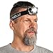 Foxelli Headlamp Flashlight - 165 Lumen, 3 x AAA Batteries Operated, Bright White Cree Led + Red Light, Perfect for Runners, Lightweight, Waterproof, Adjustable Headband, 3 AAA Batteries Included