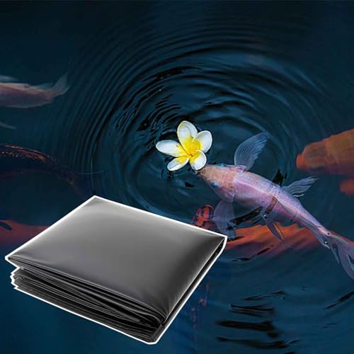 Membrane de piscine de jardin, 6 x 7 m, film imperméable PEHD noir pour bassins à poissons, fontaines et ruisseaux, sous-couche paysagère pour arrière-cour