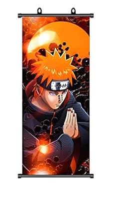ZPPLD Póster de Naruto, cuadro enrollable grande de anime, figura de videojuego, tela para decoración de pared, manga 70 x 30 | Ya disponible en tu tienda friki favorita! En mundofriki.es!