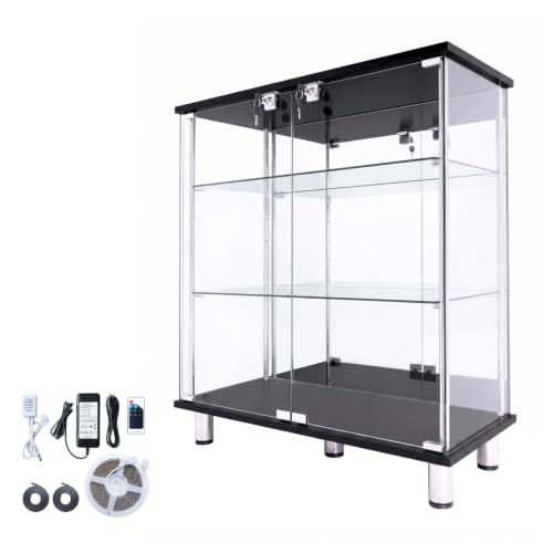 �K���X�R���N�V�����P�[�X JONY �W���j�[ �w�ʃ~���[�^�C�v ��80cm ���C�h ���[�^�C�v �z���C�gLED�Z�b�g ���t �K���X�P�[�X �f�B�X�v���C���b�N �n���Ƌ� �R���N�V�������b�N (����90cm �u���b�N, �w�ʃ~���[�{�z���C�gLED�t)