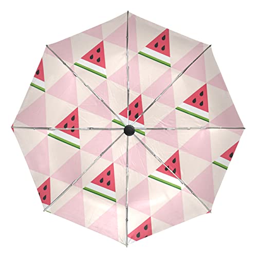 Parapluie automatique protection UV et coupe-vent Vnurnrn rose