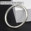 Bytiyar 10 pcs 1.5 inch (38 mm) Big Round Carabiners Clips Metal Trigger Spring O Rings Snap Hooks DIY Charms Accessory for Keychains Bags Purses Crafts Making,Silver Large #2