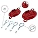 Nibras FDC Caps - Red Aluminum Fire Department Caps - 4 Pack