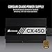 Corsair CX Series 450 Watt 80 Plus Bronze Certified Non-Modular Power Supply