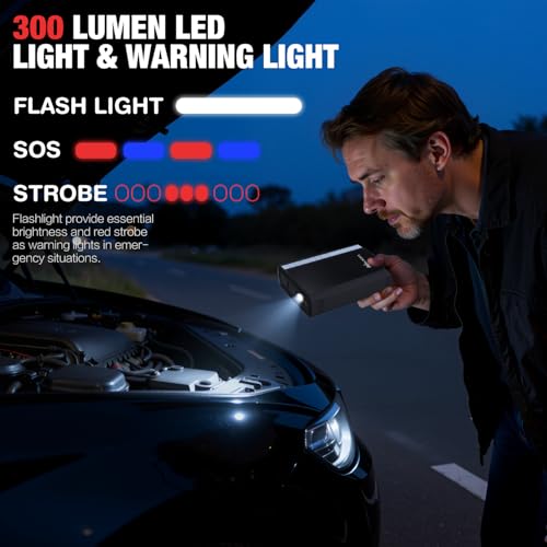 Image of Nilight Jump Starter with Air Compressor 3500A 150PSI Portable Car Battery Booster 9.0 Gas & 8.0L Diesel with Auto-Shutoff Digital Tire Inflator 12V Battery Power Supply w /Large LCD Display