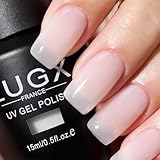 Top 10 Best Gel Nail Polish at Home for Flawless Manicures 1 L'UGX Sheer Milky White Gel Polish 15ML Neutral Translucent Gel Nail Polish UV Jelly Natural French Gels Nail Color for Nail Art DIY Manicure & Pedicure at Home Salon Holiday Gifts for Women