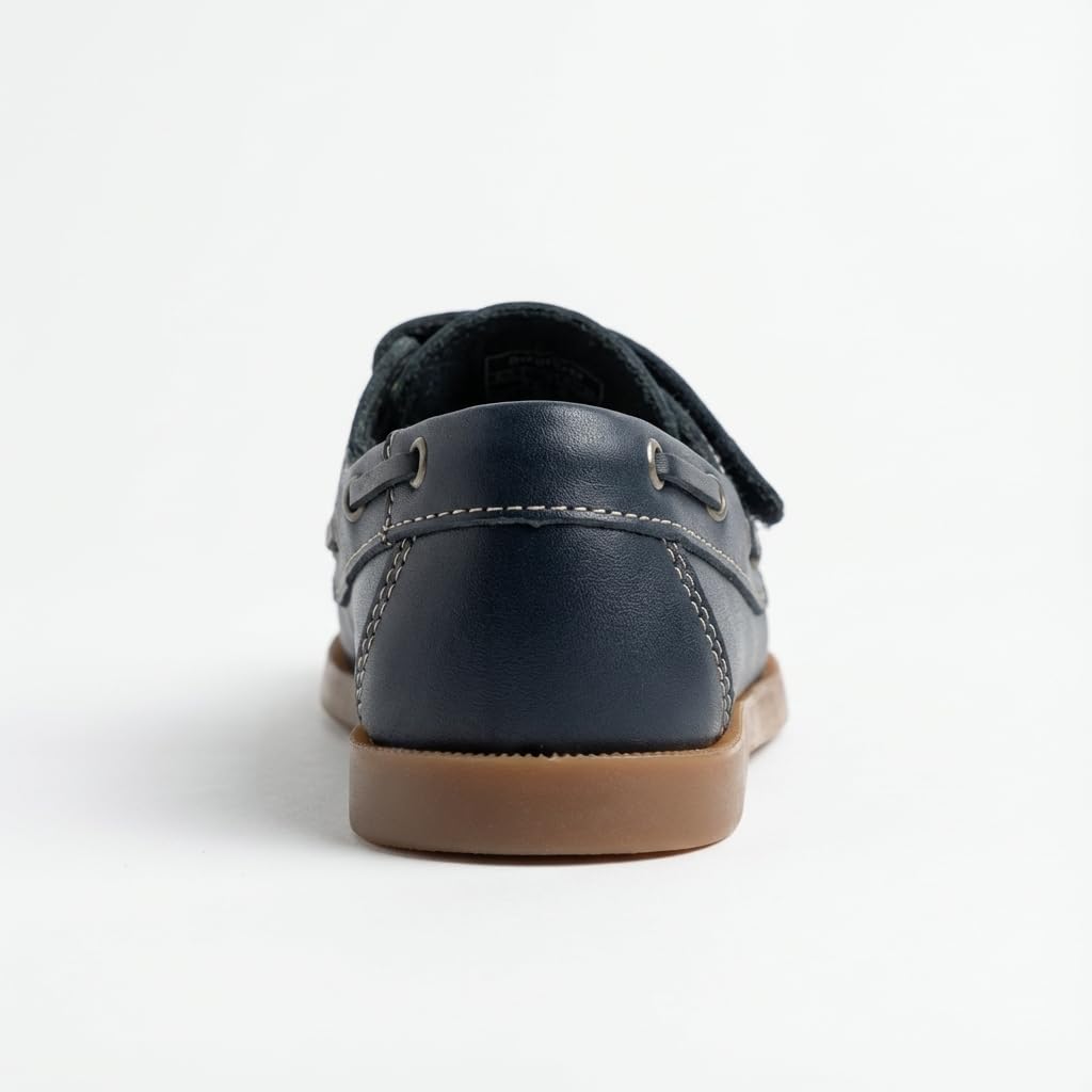 Zapatos Náuticos Niño Piel con Cordones para Colegio y Uniforme. Mocasines de Cuero y Serraje Suela Goma Antideslizante y Flexible. Calzado Infantil Escolar de Vestir Comunión Resistente y Cómodo