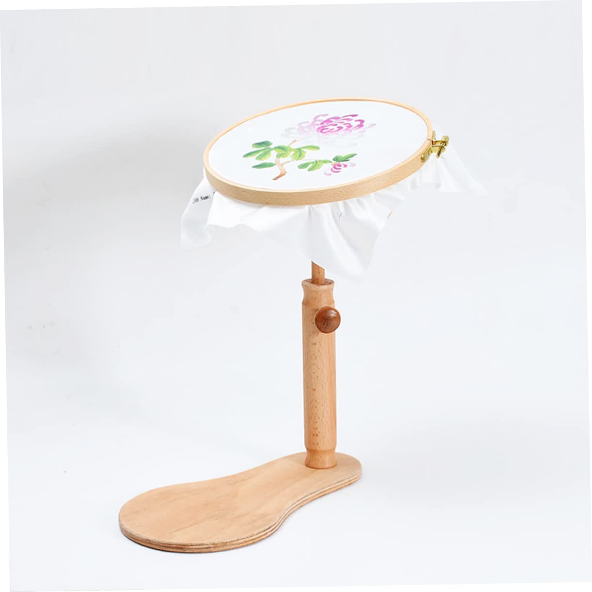 Ciieeo Kits De Bordado De Montaje Giratorio Marco De Acolchado Estante De Madera Soporte De Bastidor De Bordado Soporte De Aro De Bordado Kit De Bordado Para Principiantes Kit De