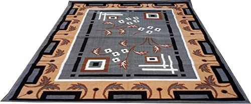 Image of Home Decore Acrylic Carpet for Your Living Room & Drawing Room Aywhere in Your Home (90x150 Black Colour)- 3x5 Feet