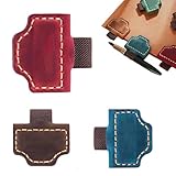 Bygone Mark - Marcapáginas magnético de cuero personalizado con soporte para bolígrafos, marcadores magnéticos para leer a las mujeres amantes de los libros, fundas de diario de viajeros (rojo vino, 1