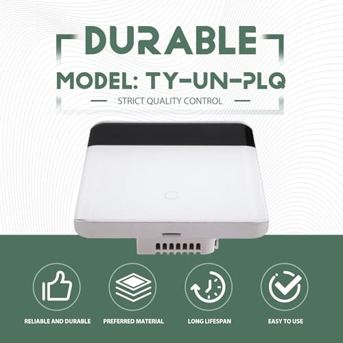 Interrupteur tactile Tuya Zigbee 3.0 commande LED verre blanc EU Plux - 5