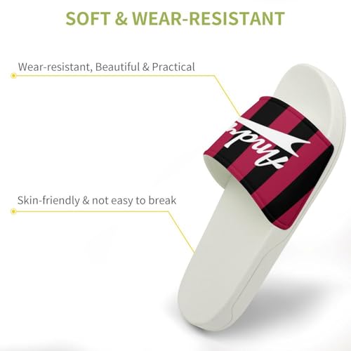 Custom Sports Slides Personalized Slippers - Baseball Sandals Quick Drying Softball Slippers Indoor Outdoor,Gifts for Men Youth Boy (White,Style 40)3