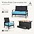 HERA'S HOUSE 5 Pieces Patio Furniture Set,2 x Wicker Chair, 45" Fire Pit Table and 2 x 2-Seat Lover Sofa with Cushions, All Weather Outdoor Conversation Set for Garden, Lawn, Backyard