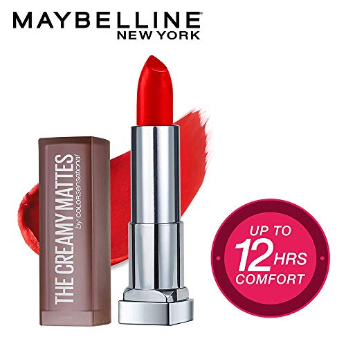 Image of Maybelline New York Color Sensational Creamy Matte Lipstick, 660 Touch of Spice, 3.9g And Maybelline New York Color Sensational Creamy Matte Lipstick, 690 Siren in Scarlet, 3.9g