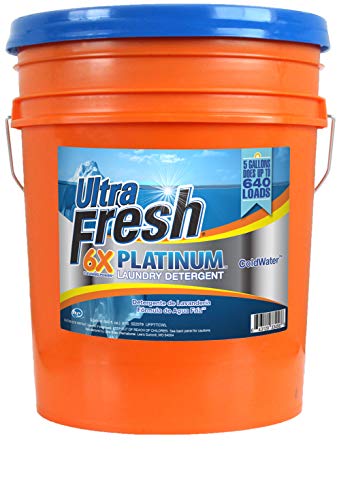 Ultra Fresh Platinum ColdWater HE Liquid Laundry Detergent, 5 Gallons (640 oz) Concentrated