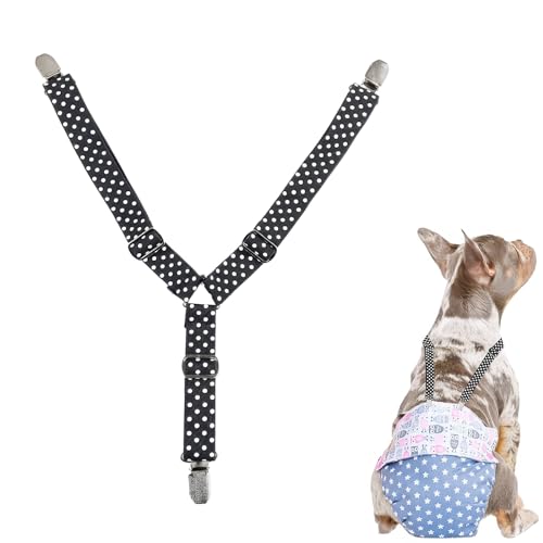 DHWEKU Pet Soft Hundewindel-Hosenträger,Hunde-Hosenträger,Hunde-Windelgeschirr,Hosenträger für Windeln,Welpen-Hosenträger,Bauchbänder,Haustier-Kleidung