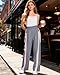 Hvididan Girls Striped Side Fashion Baggy Track Pants Y2K Wide Leg Sweatpants Hiking Pants,Grey Size 7-8