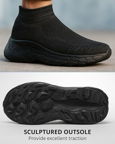Image of Kraasa Walking Shoes for Men Height Increasing Sports Shoes Ultra Grip Soft Sole Gym Shoes Workout Lightweight Running Shoes for Men