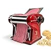 Macchina per Pasta Elettrica SHILINTONG - Macchina per Fare la Pasta Fresca con Doppia Lama in Acciaio Inossidabile - 1.5mm (Tonda) e 4mm (Piatta) - Per Uso Domestico e Commerciale