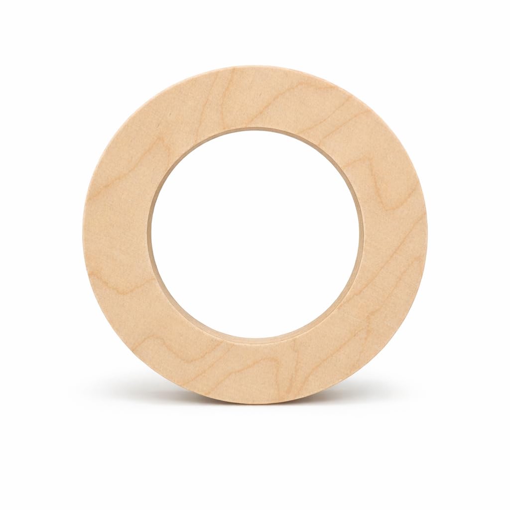 runder Holzrahmen aus Birke – Holzring rund – 12 mm stark – CNC-gefräst – Made in Germany (40cm)