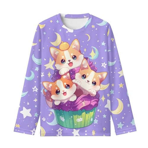 Image of Long Sleeve Shirts for Girls Winter Tops 3-16t Cartoon T Shirts for Fall Clothes
