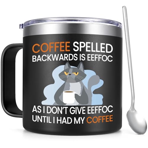 Qtencas Engineer Gifts, I Can Explain It to You But I Can't Understand It for You Stainless Steel Coffee Mug, Christmas Birthday Gifts for Engineers Men Coworker Boss Office Computer Geek(12OZ, Black)