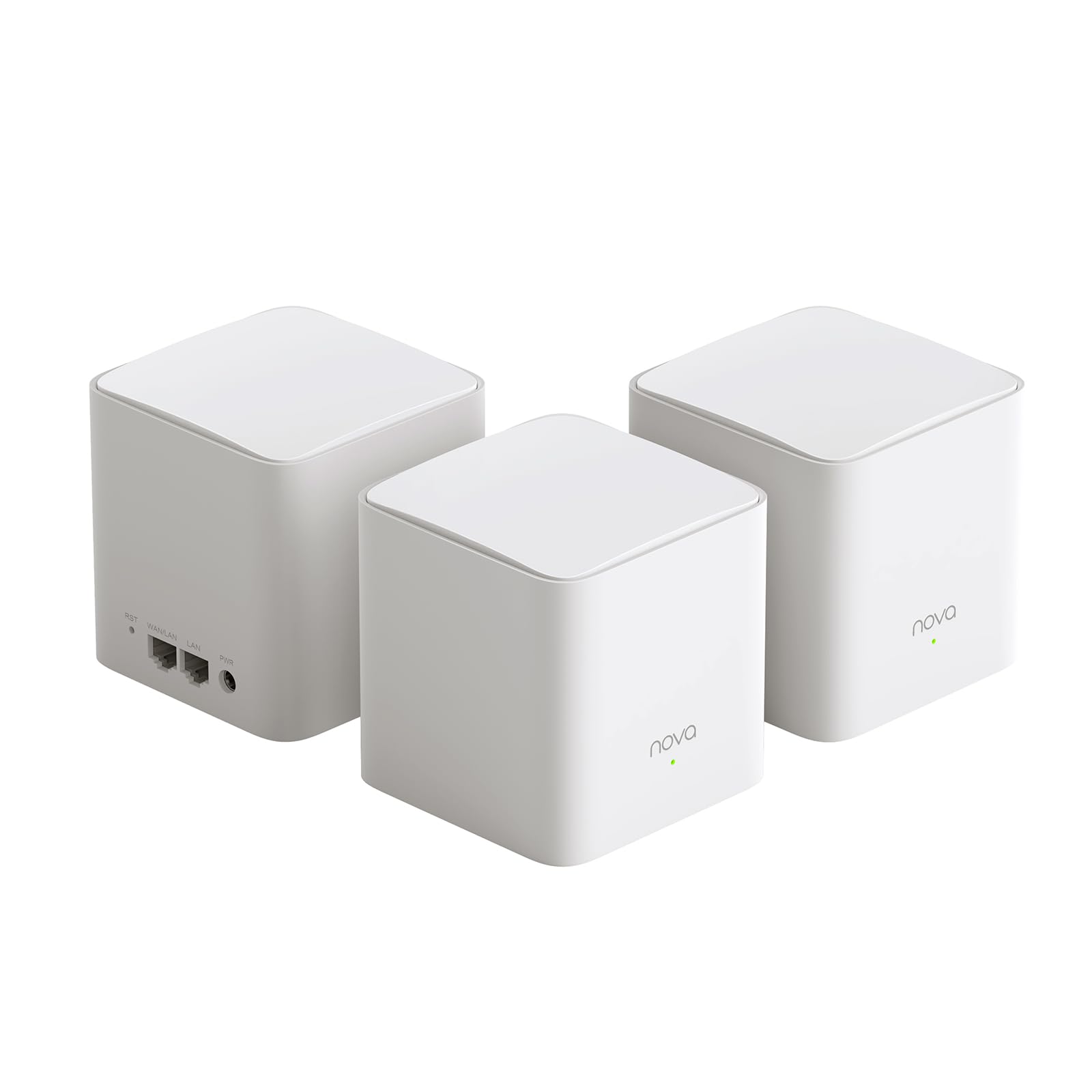 Tenda Nova MW5G Sistema WiFi Mesh, Dual Band AC1200 con Copertura Fino a 350 ㎡, 2 Porte Gigabit Ethernet, Soluzione WiFi Ideale per Casa Grandi con Muro Spesso, Confezione da 3 Pezzi