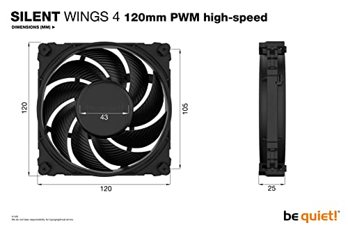 Image of be quiet! Silent Wings 4 120mm PWM High Speed 2500 RPM Premium Low Noise Cooling Fan | 4-Pin | BL094