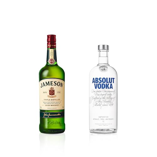 Jameson Original Whisky Irlandés 1 L + Absolut Vodka 1 L
