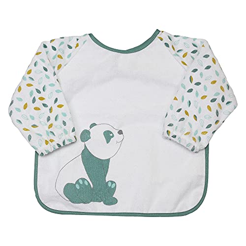 Trois Kilos Sept Mixte bébé Panda Bavoir, Bleu, 6-18 mois Cover