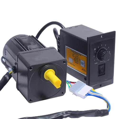 Speed Regulate 25W 80x80mm Frame Speed Control Motor with Brake 220V AC Single Phase 4RK25GN-C Reversible Gear Variable Speed Reducer Motor Reducer(31rpm)