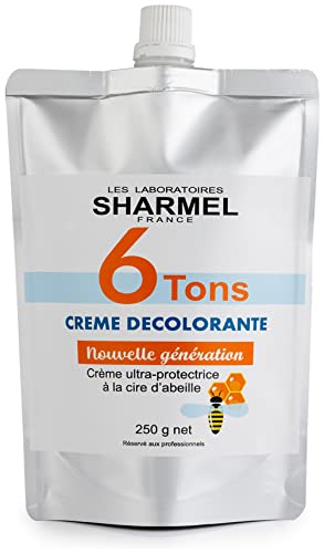 Crème Décolorante 6 TONS - à La Cire d'Abeille -Ultra Protectrice - Qualité Professionelle - 250g