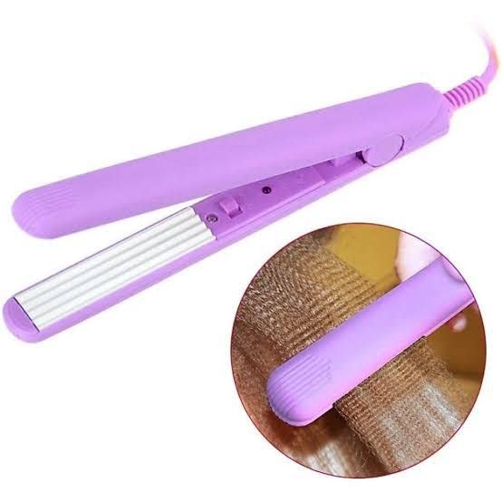 Image of JGJ Portable Mini Electronic Hair Crimper Curling Iron Ceramic Design Styling Tool, Multicolour