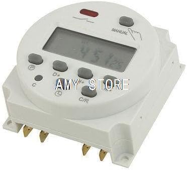 DIN Mounting Weekly Digital Programmable Timer 16A 12VDC/AC 24VDC/AC 36VDC/AC 48VDC/AC 110VAC 220VAC Time Switch CN101A - (Color: 48VAC)