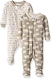 Gerber Baby Boys 2 Pack Footed Sleeper, Bears/Arrows, 12 Months
