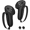 AMZDM Controller Grips for Oculus Meta Quest 3 Touch Plus Controllers Grip Cover for VR Controllers Straps Silicone Covers Protector, Non-Slip Thumbstick Covers, 1Pair, Black