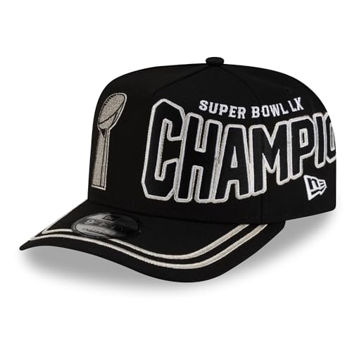 New Era Men's Black Seattle Seahawks Super Bowl LX Champions Parade A-Frame 9FIFTY Snapback Hat