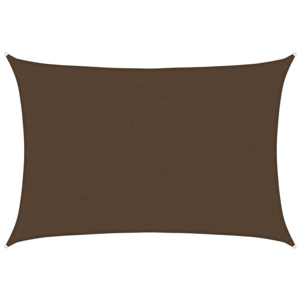 Voile d'ombrage rectangulaire 4x6 m fini les poches d'eau avec la toile PEHD marron