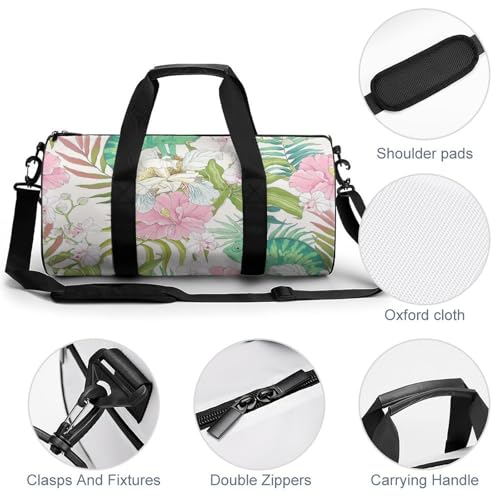 Sac week-end animal vert ultra léger et compact de 45x23x23cm - 5