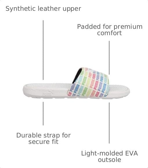 Image of PUMA Kids Girls Cool Cat Irresistible Slide Casual Sandals Casual