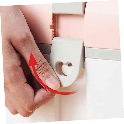 Boîte de rangement médicale plastique rose double couche moyenne - 5