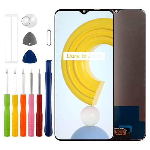 Écran LCD Realme C25Y tactile de rechange noir bloc 6.5 pouces Duotipa avec outils