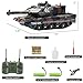 RC Tank That Shoots for Kids - 2.4Ghz Remote Control Army Tank Toys with Auto Demo Sound Light Smoke - 13 Channel Military Vehicles Model Gift for Adults Boys Age 6-8 9-12, Army Beige, Army Green