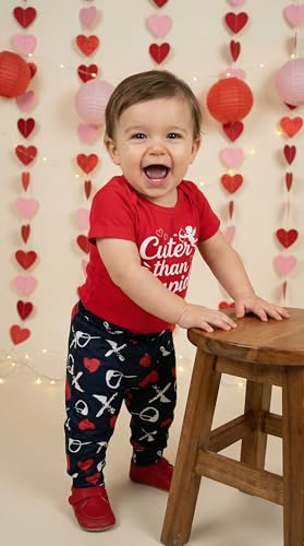 Image of Baby Boys Girls 2pc Outfit Set Short Sleeve Bodysuit with Pants