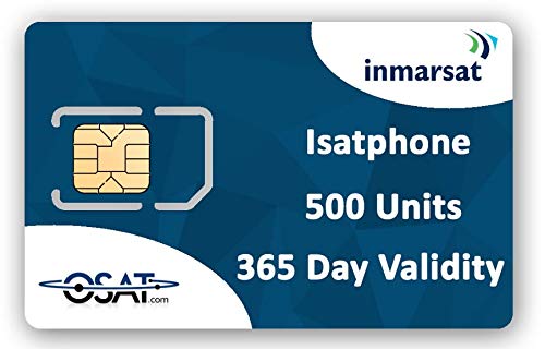 OSATInmarsat IsatPhone Prepaid SIM Card with 500 Units (333 Minutes) Valid for 365 Days