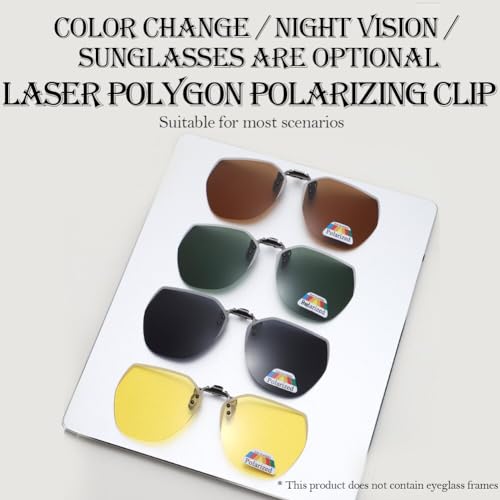 Clip on Sunglasses over Prescription Glasses, Polarized, 180° Flip Up Prevent Blue Light Sunglasses for Men and Women2