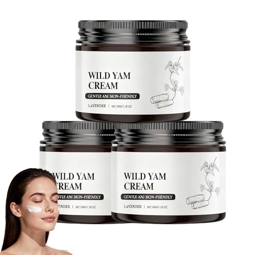Crema de ñame salvaje para el equilibrio hormonal, crema de ñame salvaje para mujeres para todo tipo de piel, loción enriquecida con extracto de plantas, mantequilla nutritiva para el rostro
