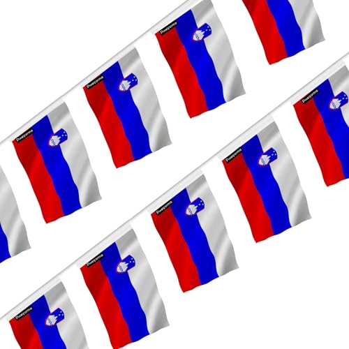 Guirlande drapeau Slovénie 100 pièces | Solution déco grand format 14x21cm