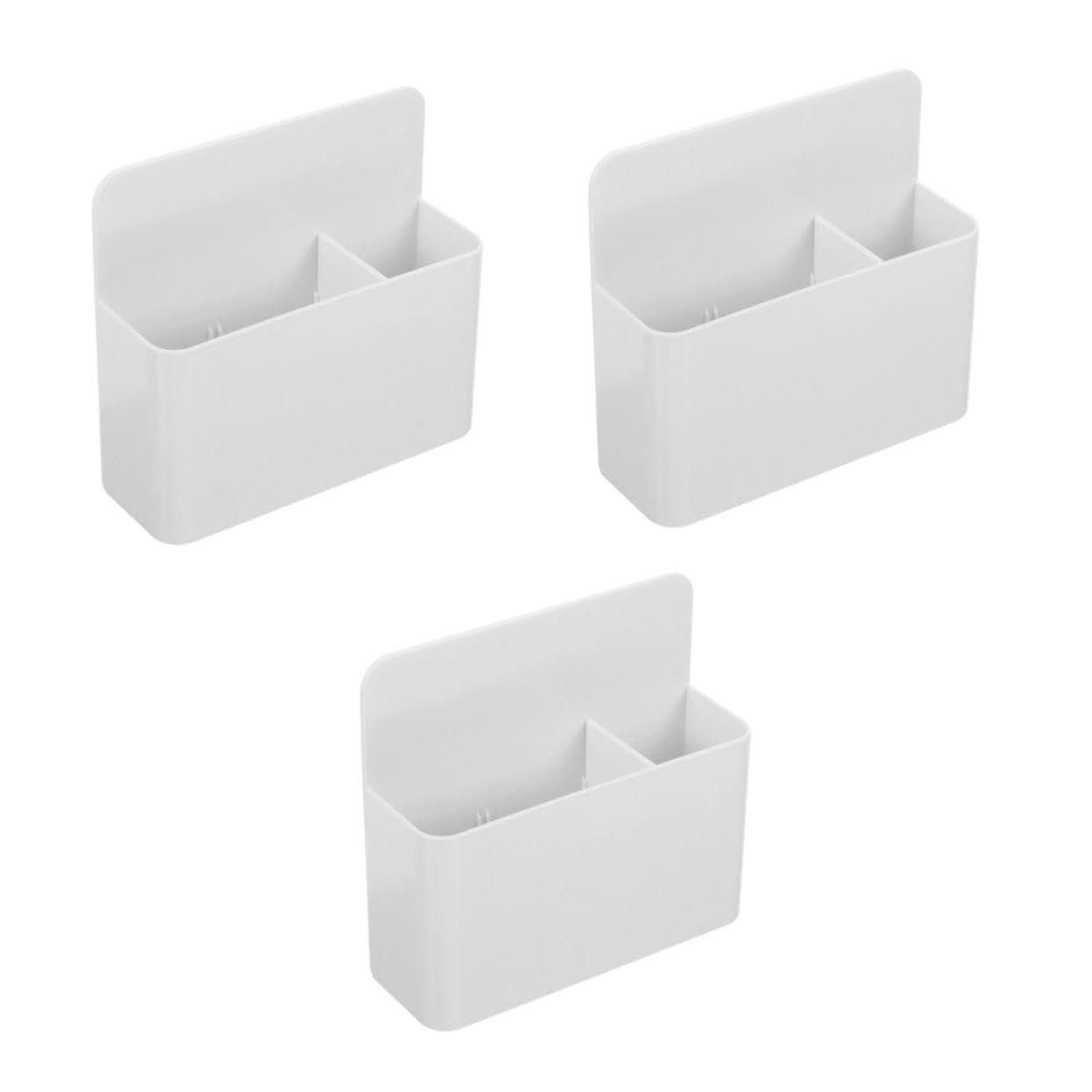 Gadpiparty 3 Pezzi Portapenne Magnetico per Lavagna Organizer per Scrivania Bianco con Divider Rimovibili per e Scuola